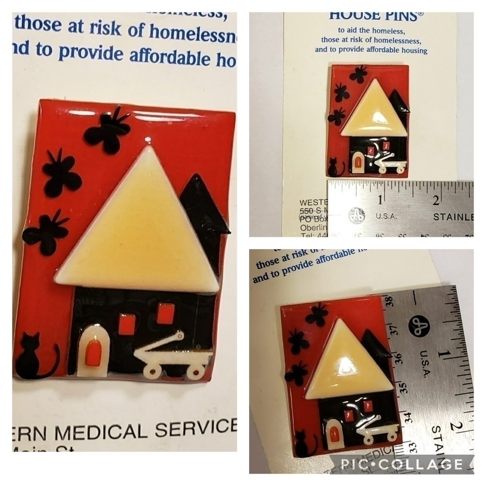House Pin By Lucinda New With Butterflies, Cat and Wagon Red & Black
